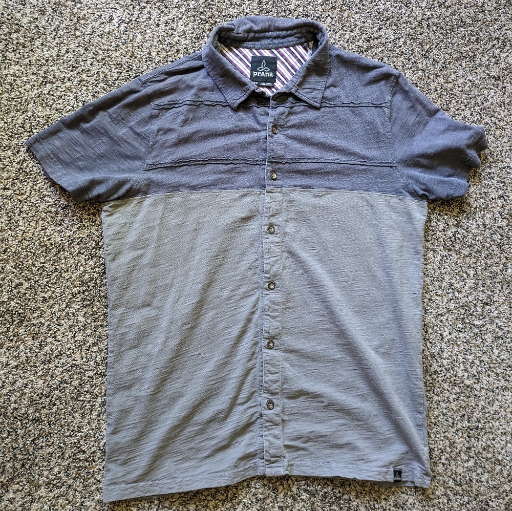 Prana Two Tone Cotton Button Down